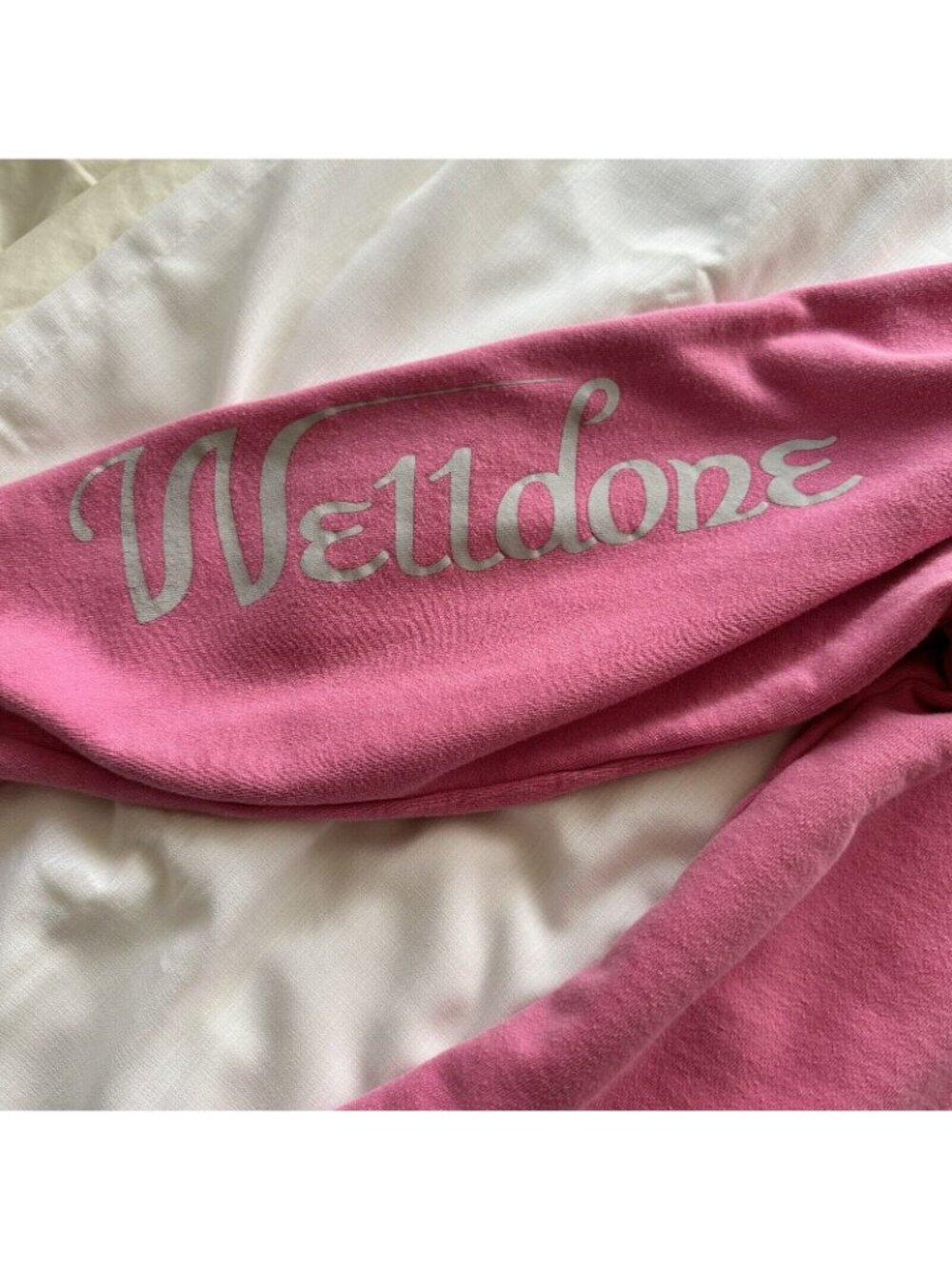 We11done Graphic Oversized Ex-Boyfriend Small Pink T-Shirt/Sweatshirt Logo - Picture 4 of 12